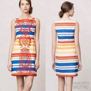 Anthropologie Tabitha Striped Banded Totem Dress